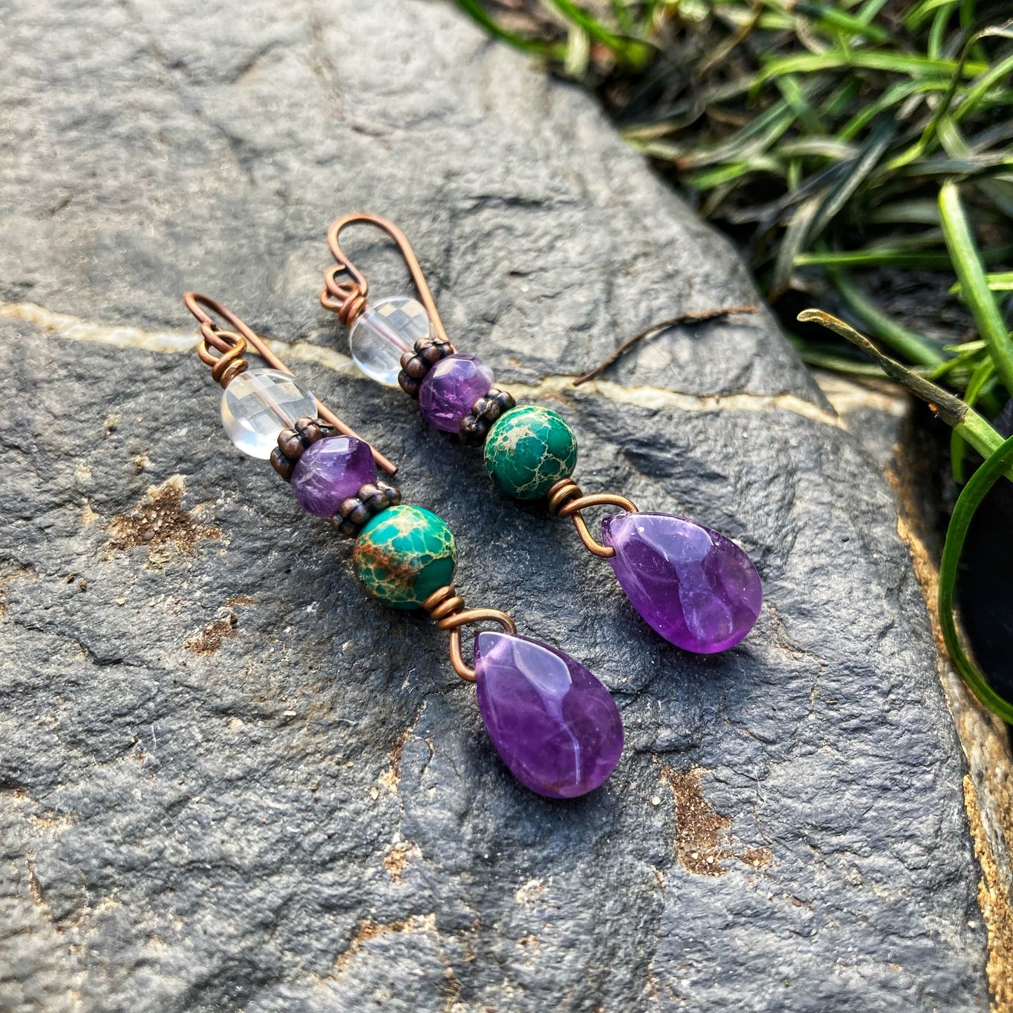 Amethyst Crystal Earrings