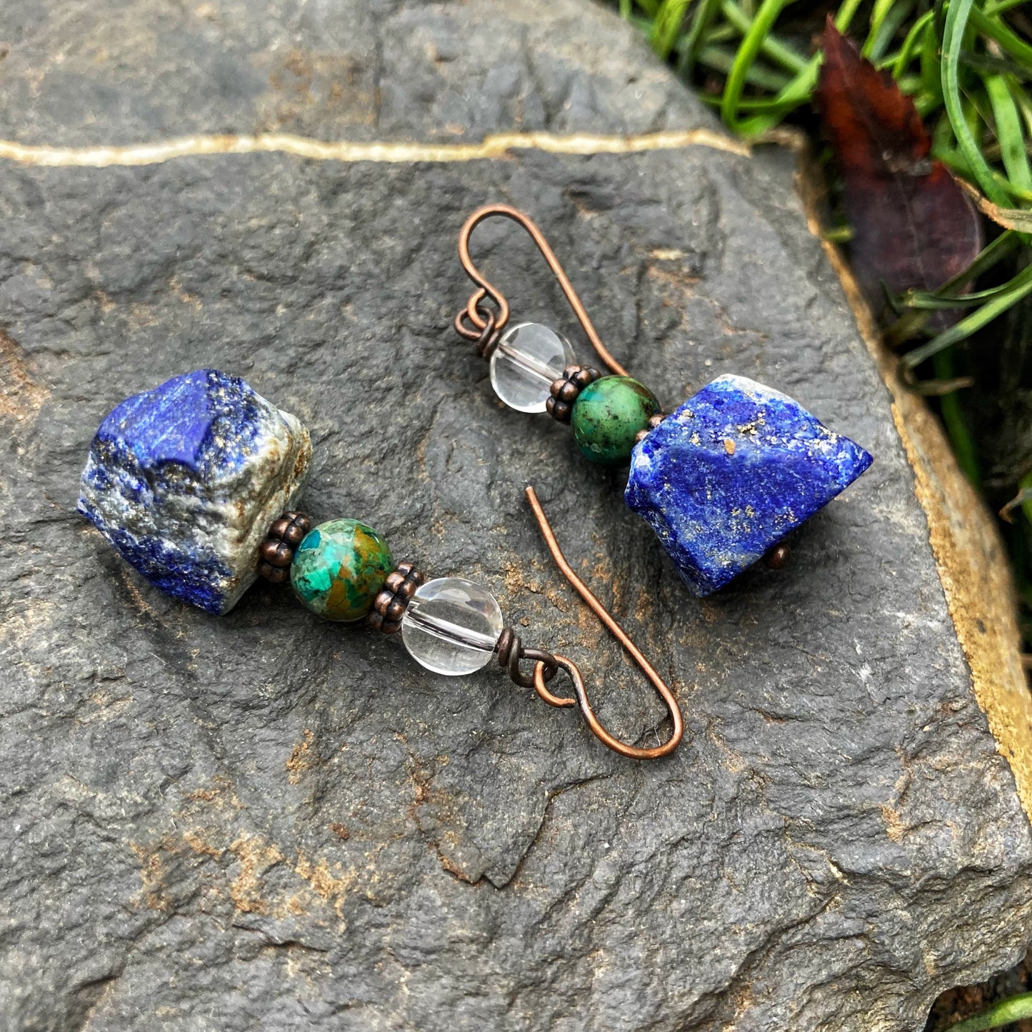 Raw Lapis Lazuli Earrings