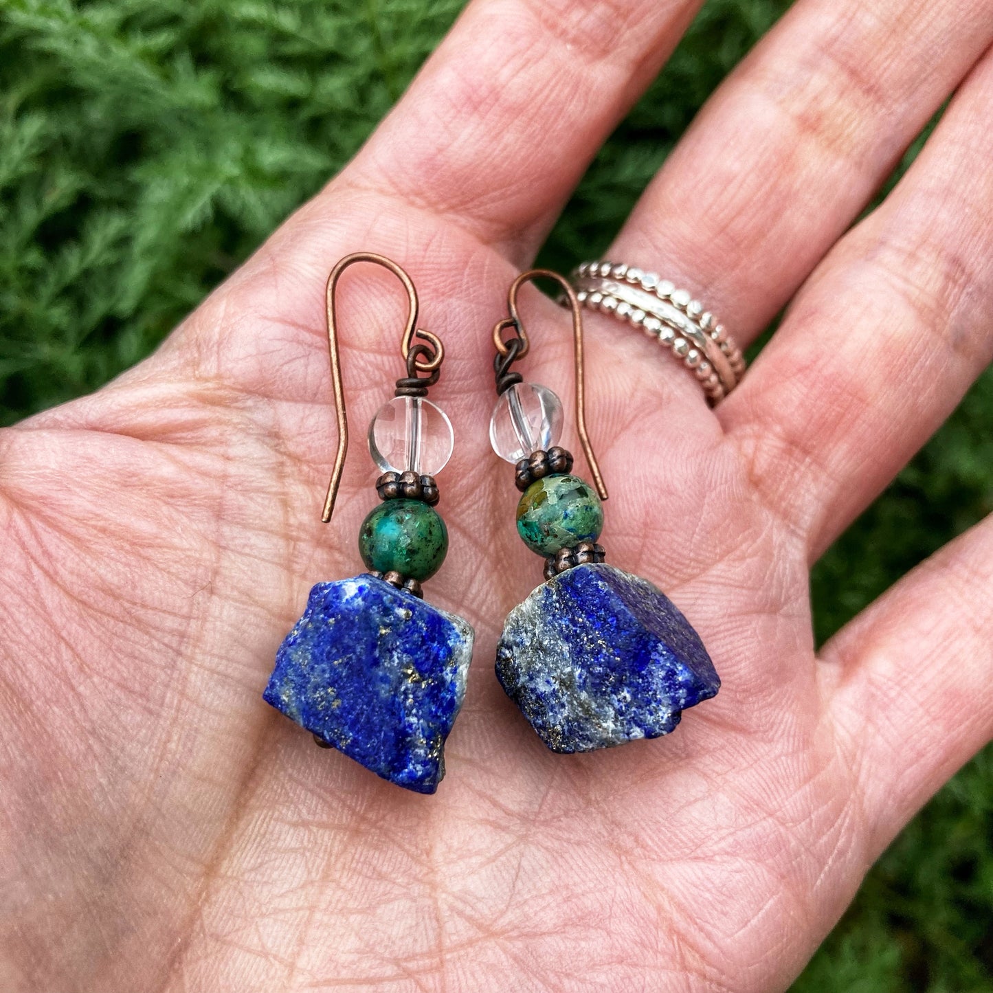 Raw Lapis Lazuli Earrings