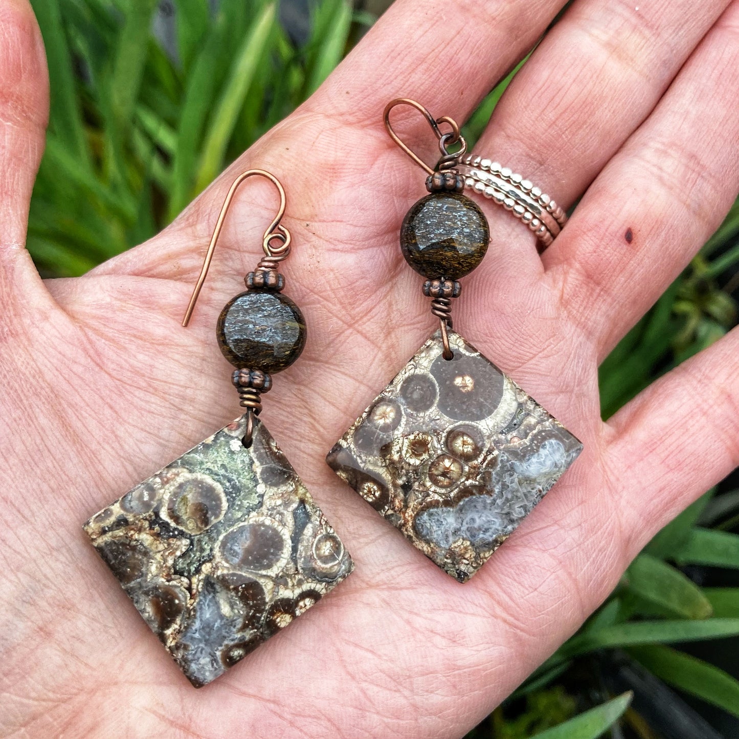 Frog Eye Jasper Earrings