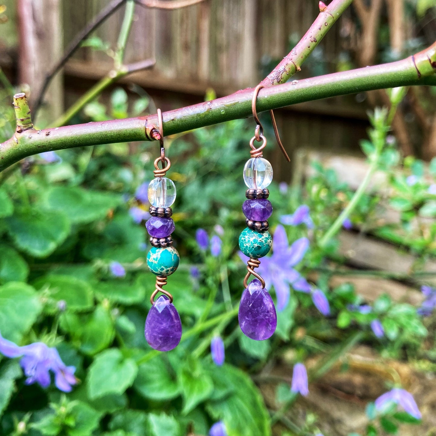 Amethyst Crystal Earrings