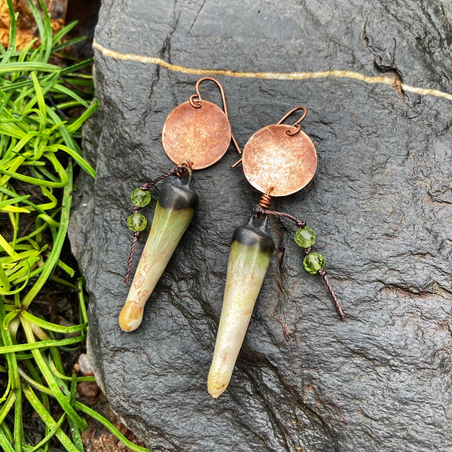 Autumn Ceramic Spike Earrings