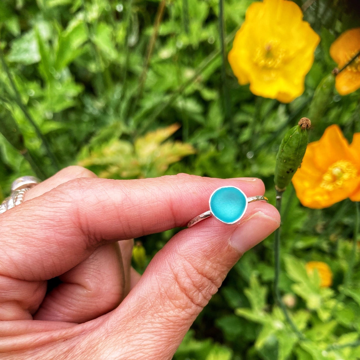 Custom Sea Glass Ring