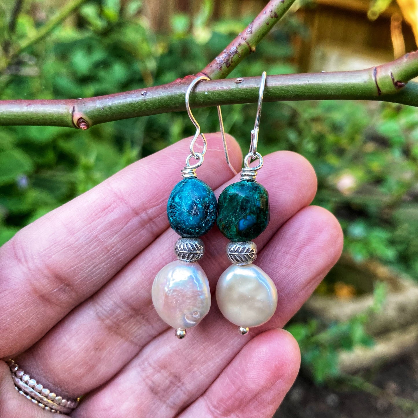 Silver Pearl Earrings