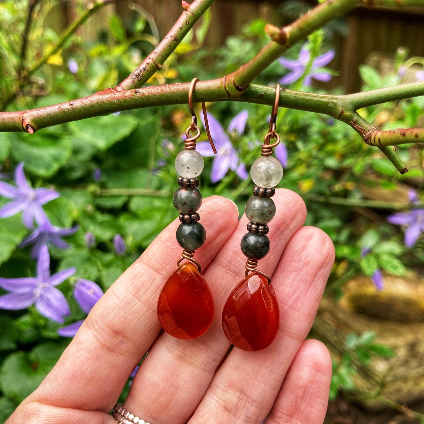 Red Agate Earrings