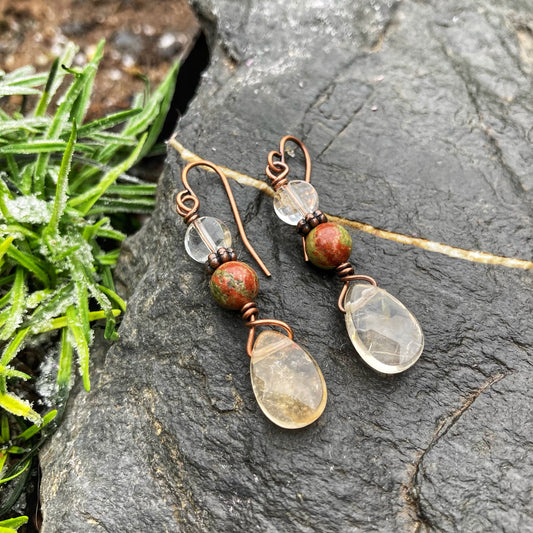 Rosy Citrine Earrings