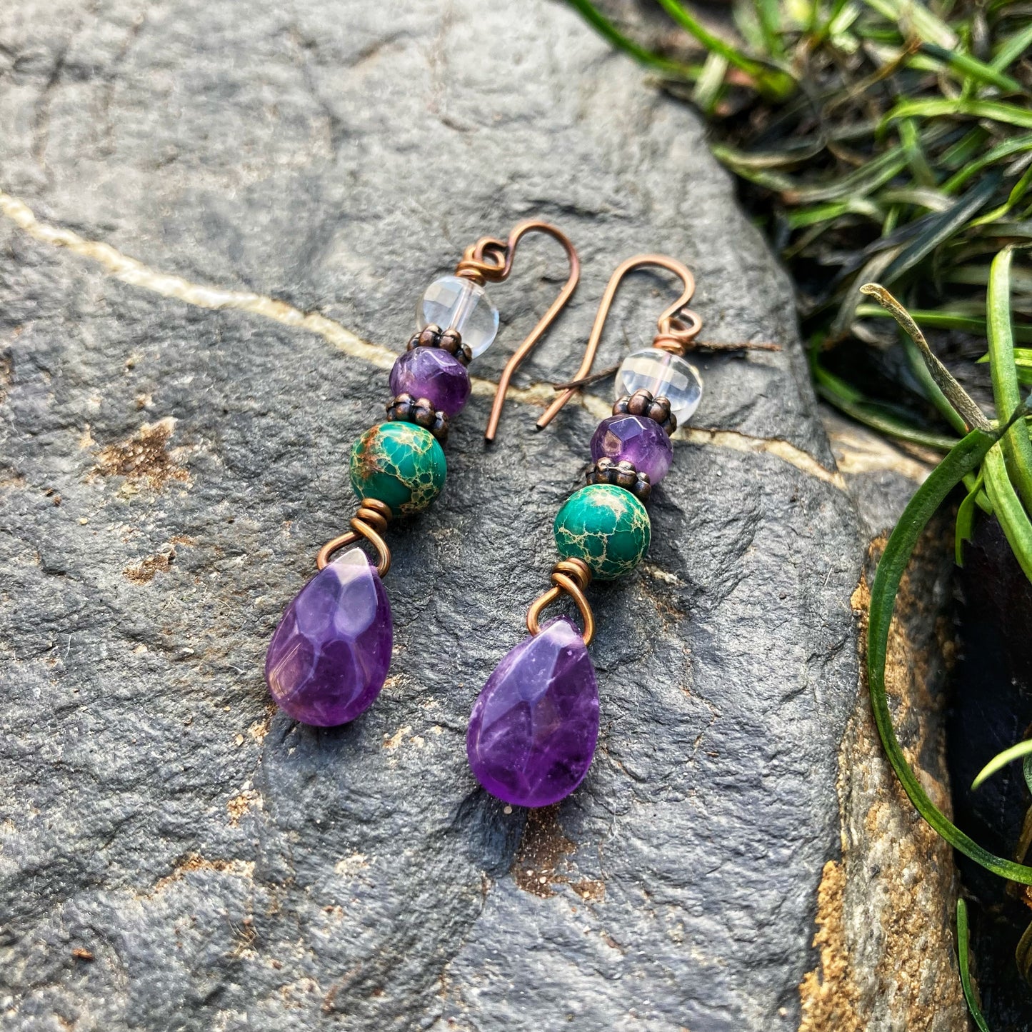 Amethyst Crystal Earrings