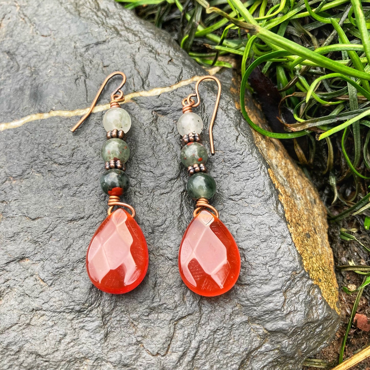 Red Agate Earrings