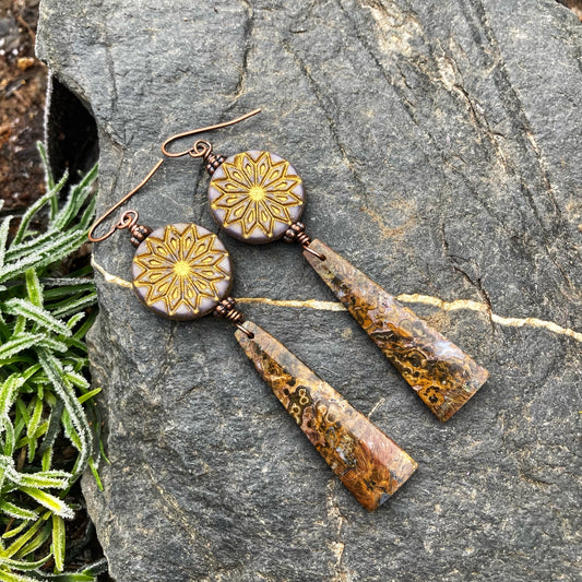 Boho Ocean Jasper Earrings