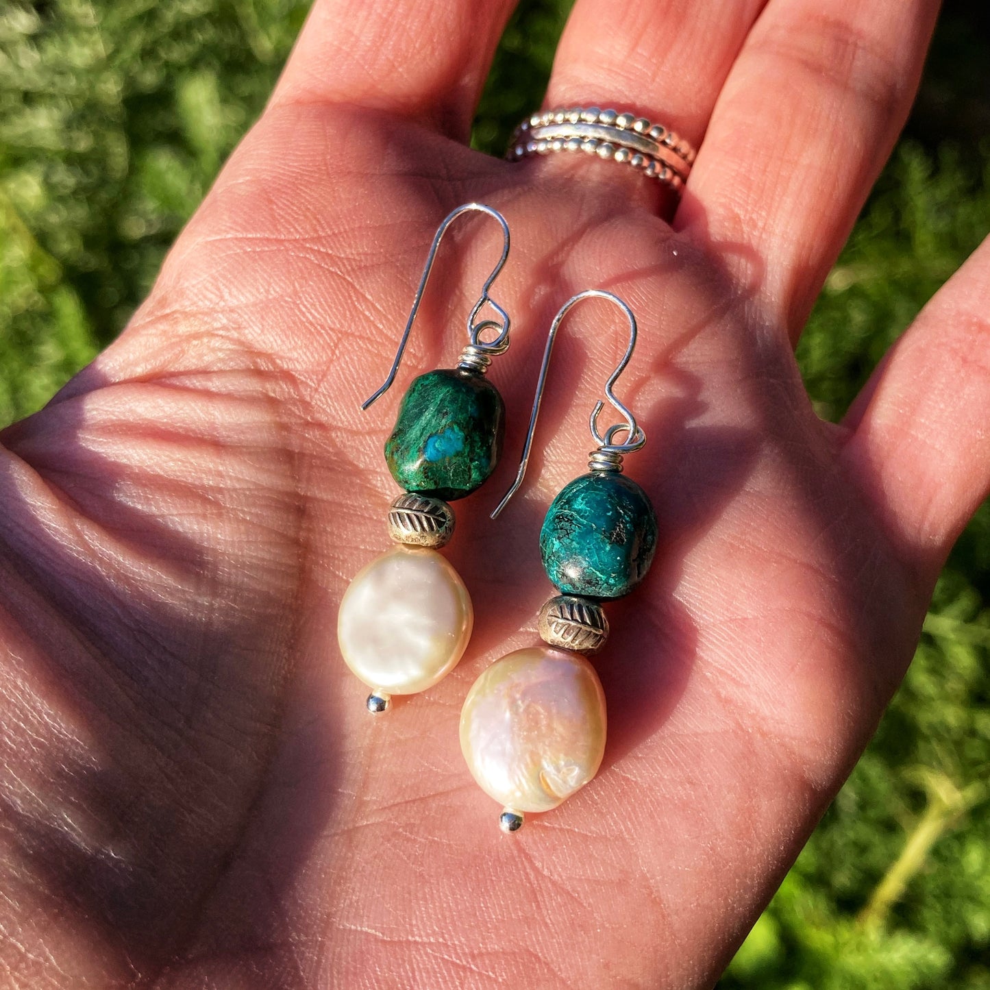 Silver Pearl Earrings