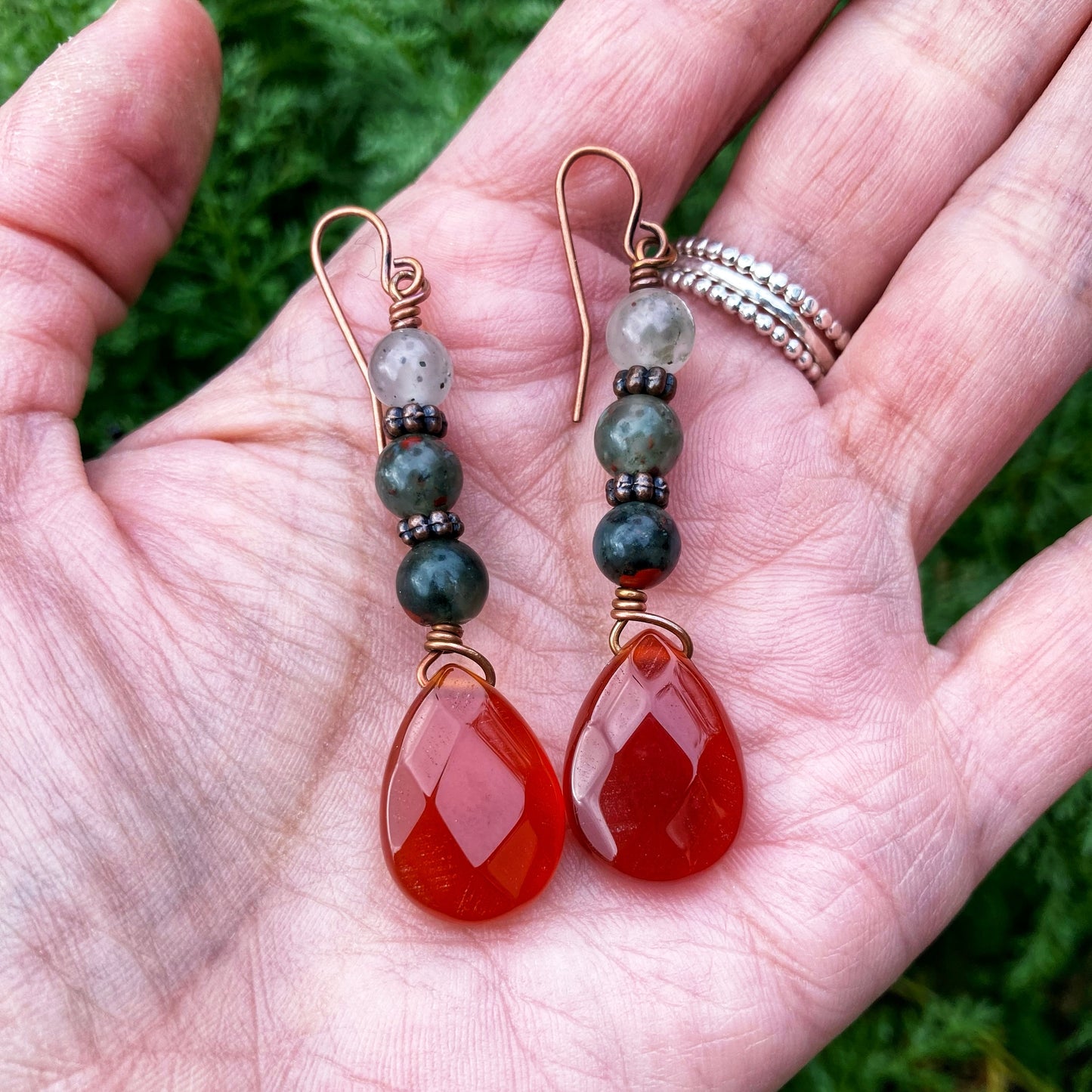 Red Agate Earrings