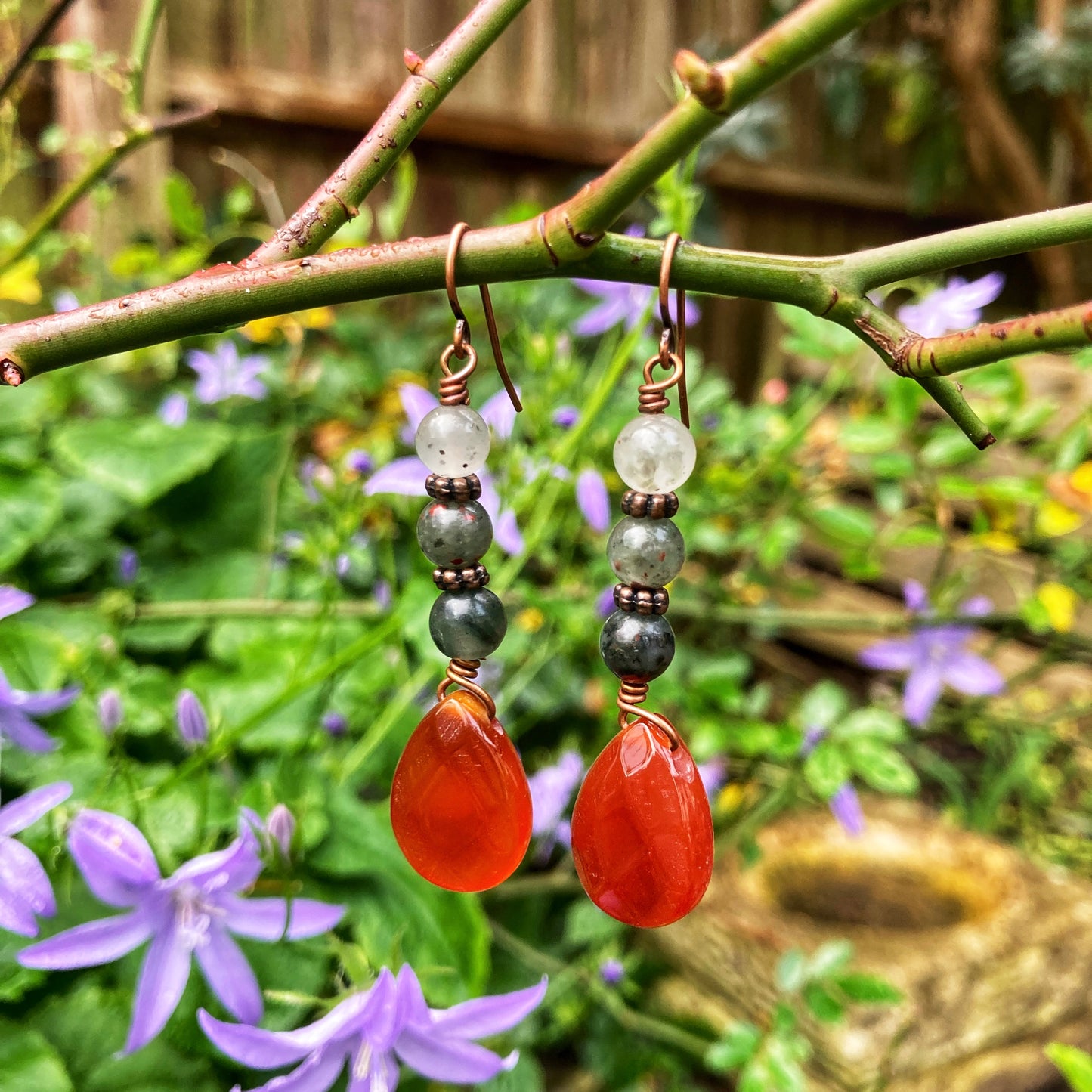 Red Agate Earrings