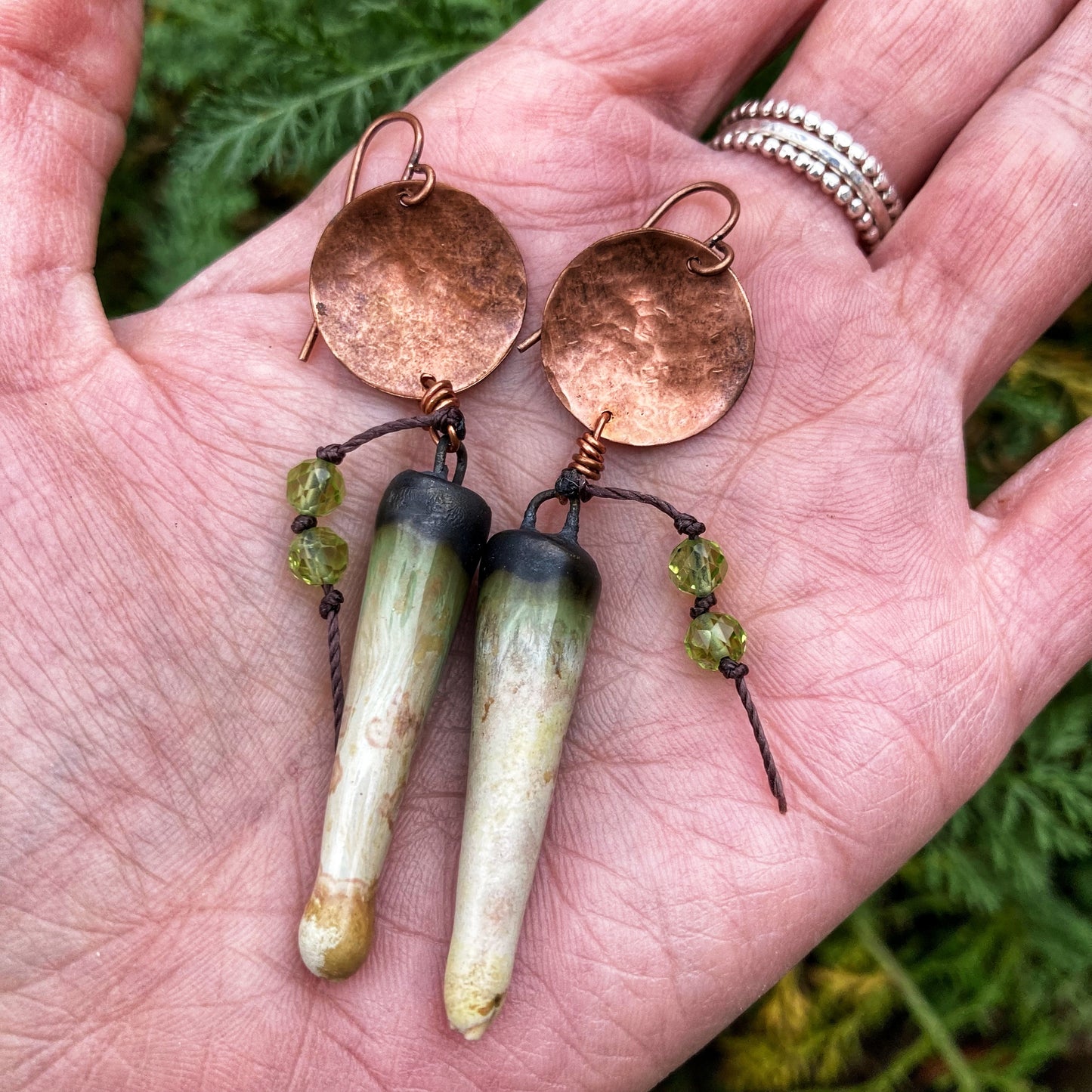 Autumn Ceramic Spike Earrings