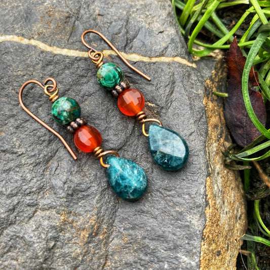 Tropical Carnelian Earrings