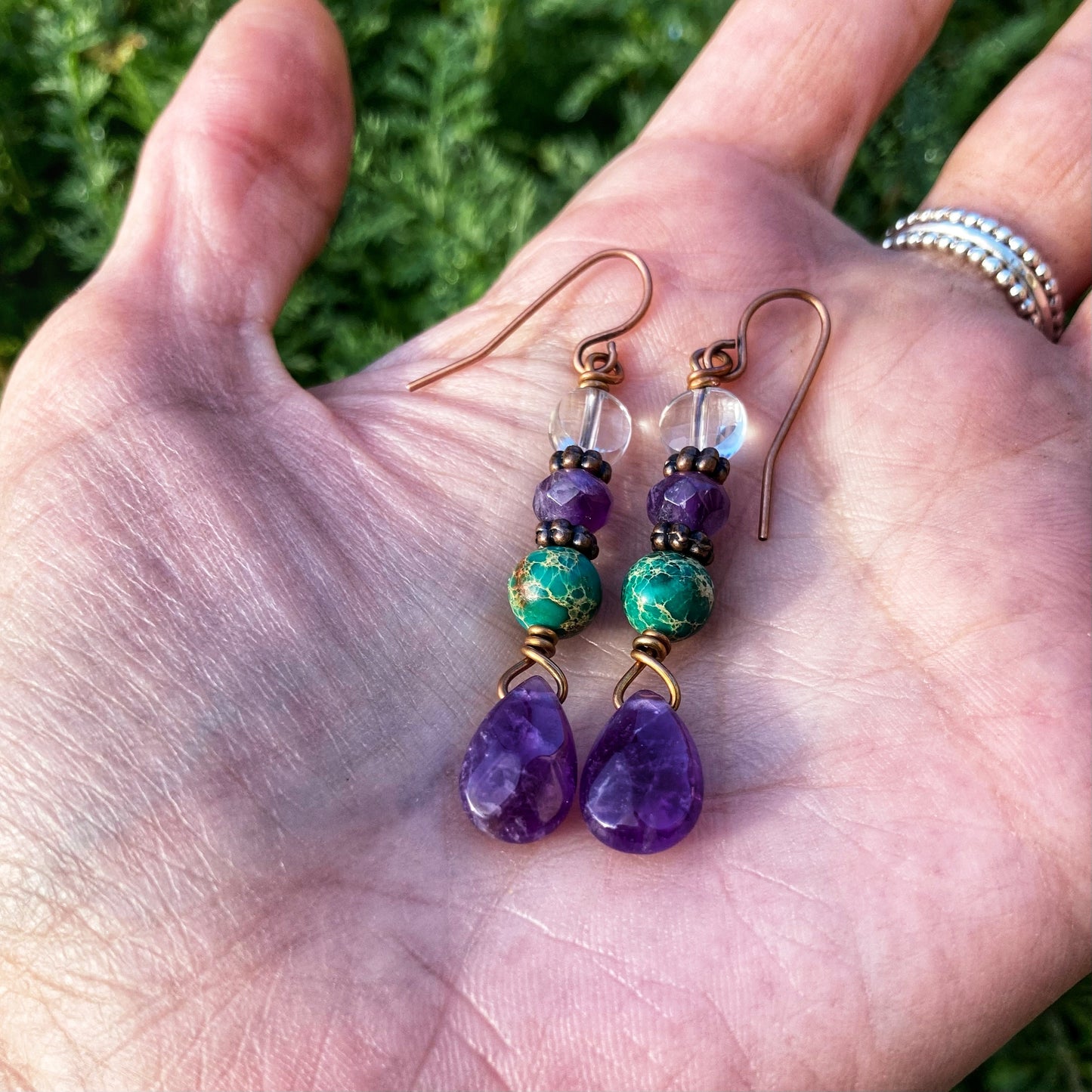 Amethyst Crystal Earrings