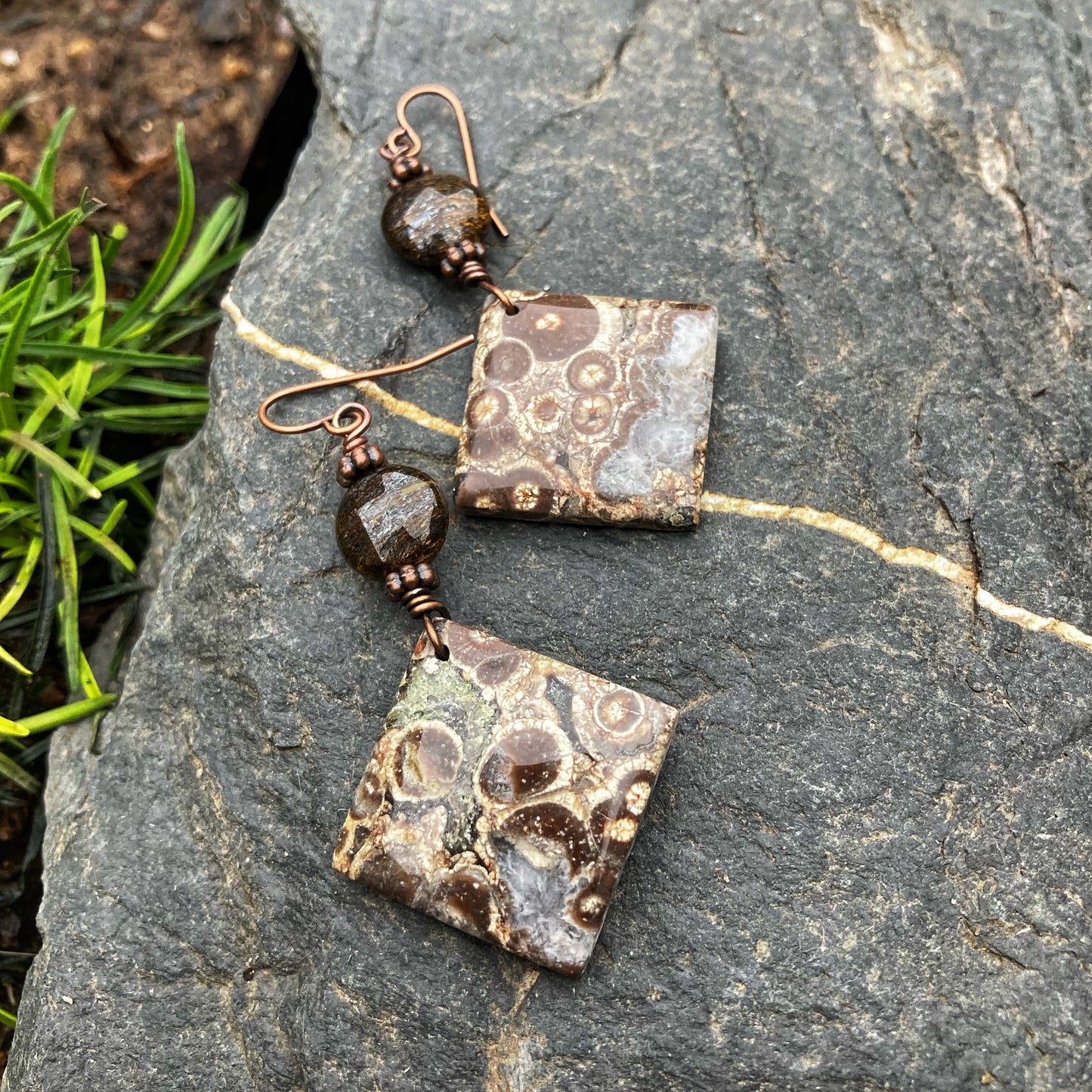 Frog Eye Jasper Earrings