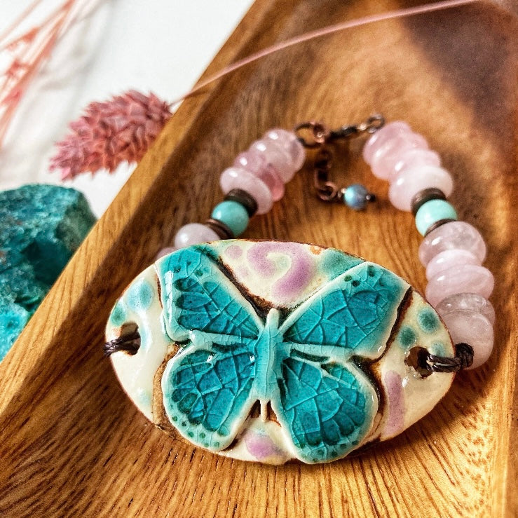 Ceramic Butterfly Bracelet