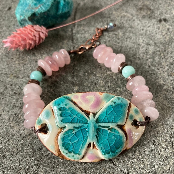 Ceramic Butterfly Bracelet