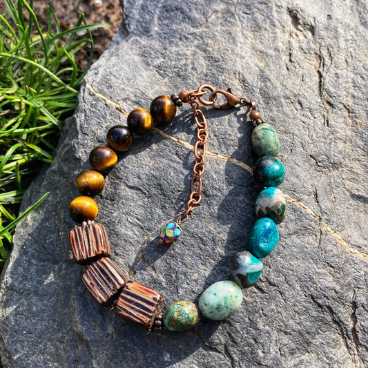 Chunky Chrysocolla Bracelet