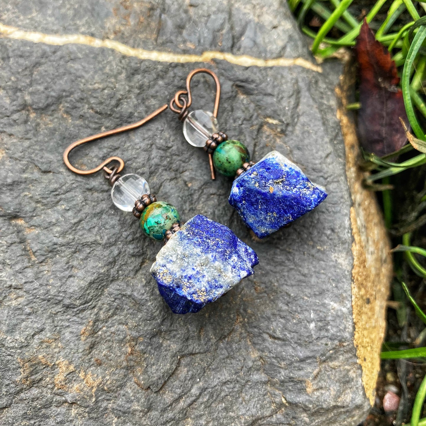 Raw Lapis Lazuli Earrings