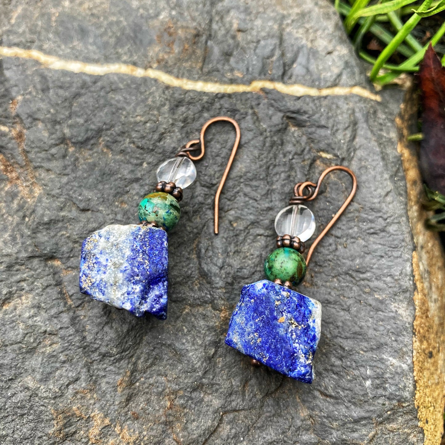 Raw Lapis Lazuli Earrings