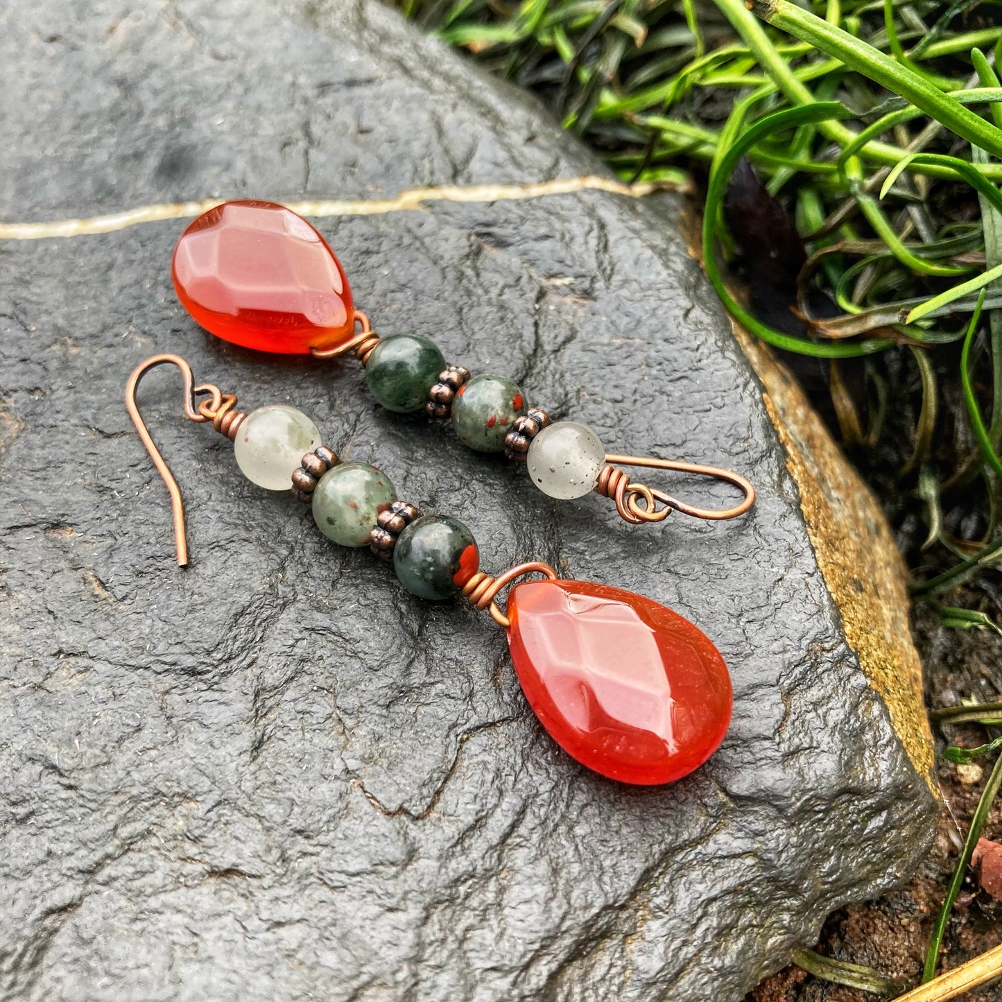 Red Agate Earrings