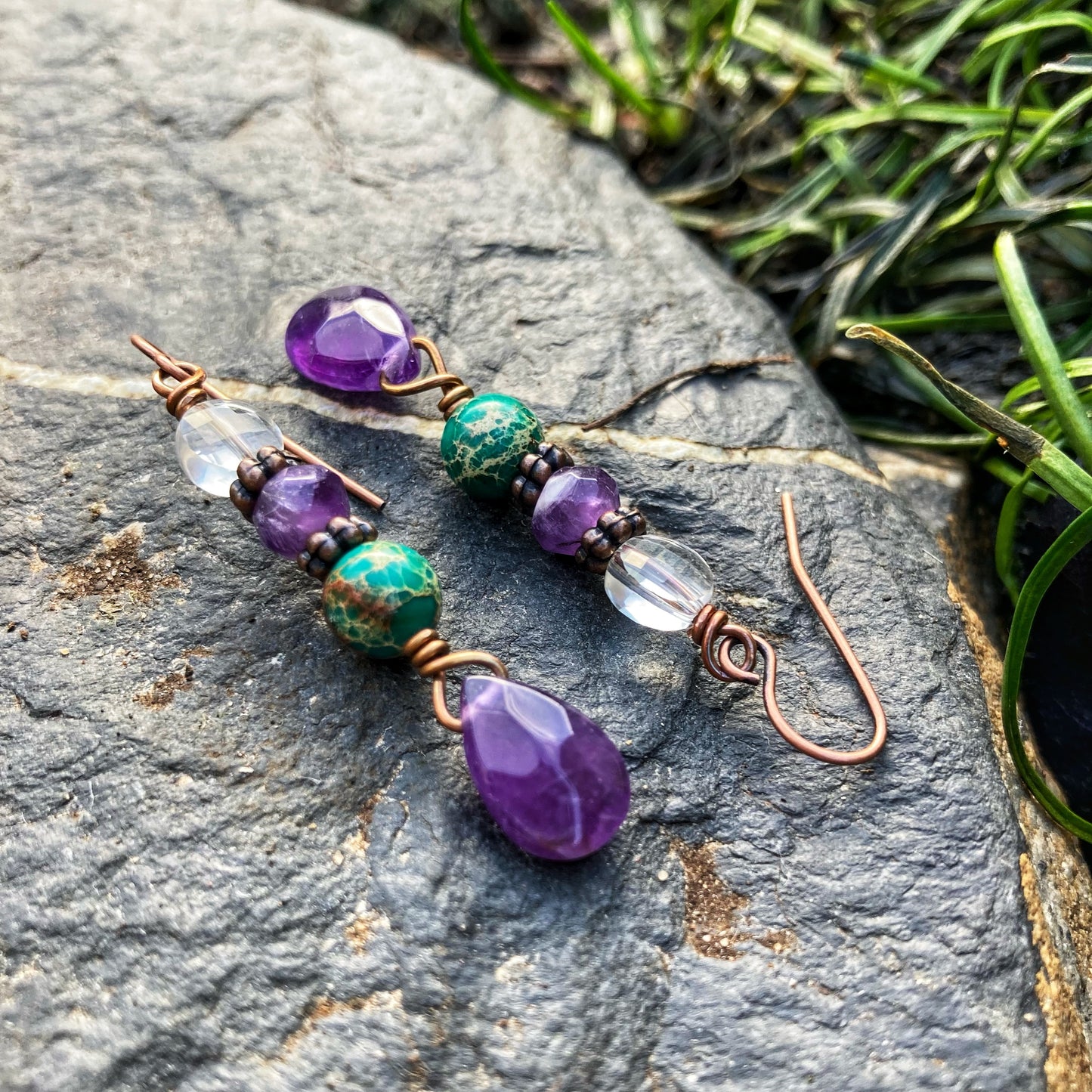 Amethyst Crystal Earrings