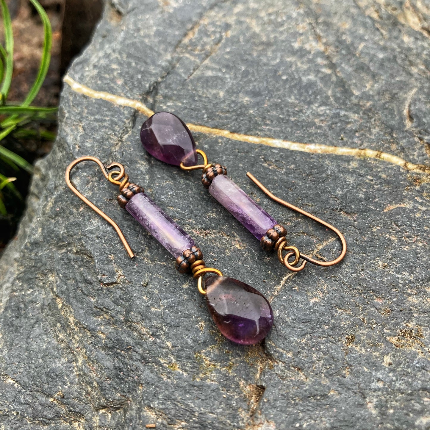 Midnight Amethyst Earrings