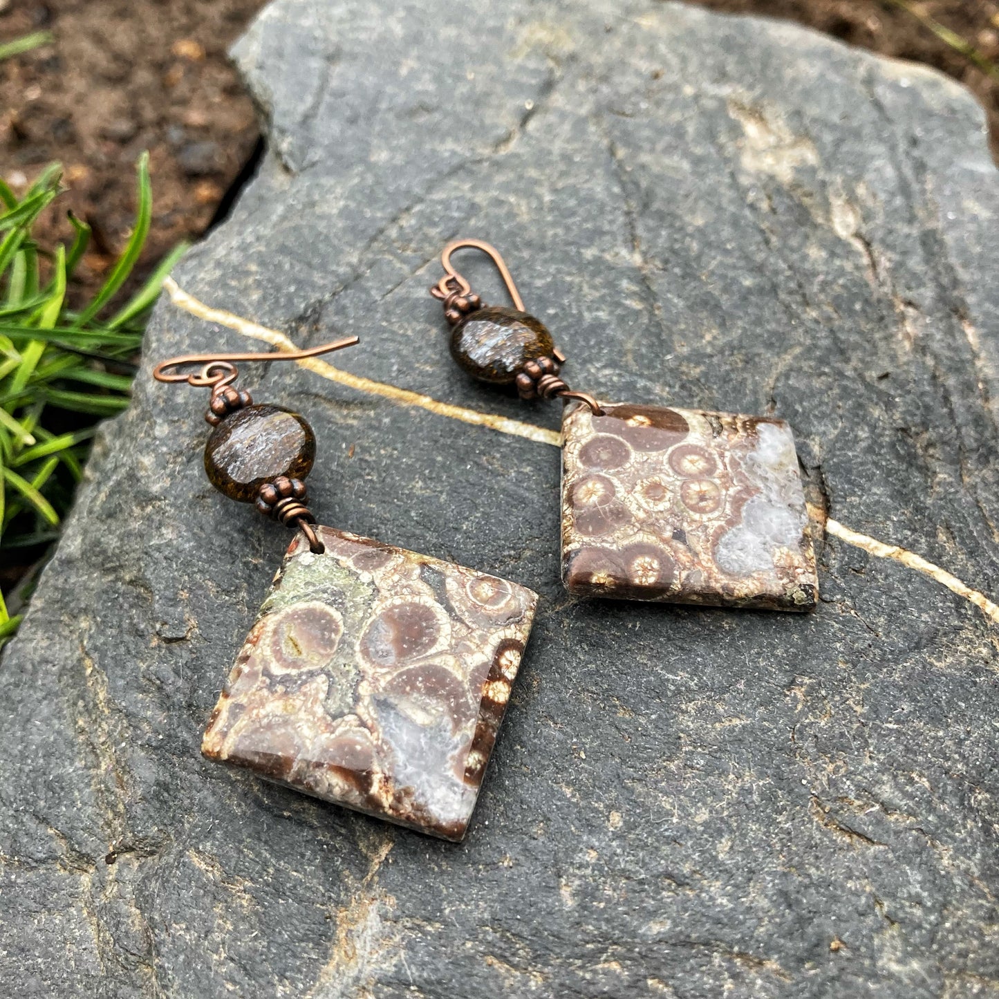 Frog Eye Jasper Earrings