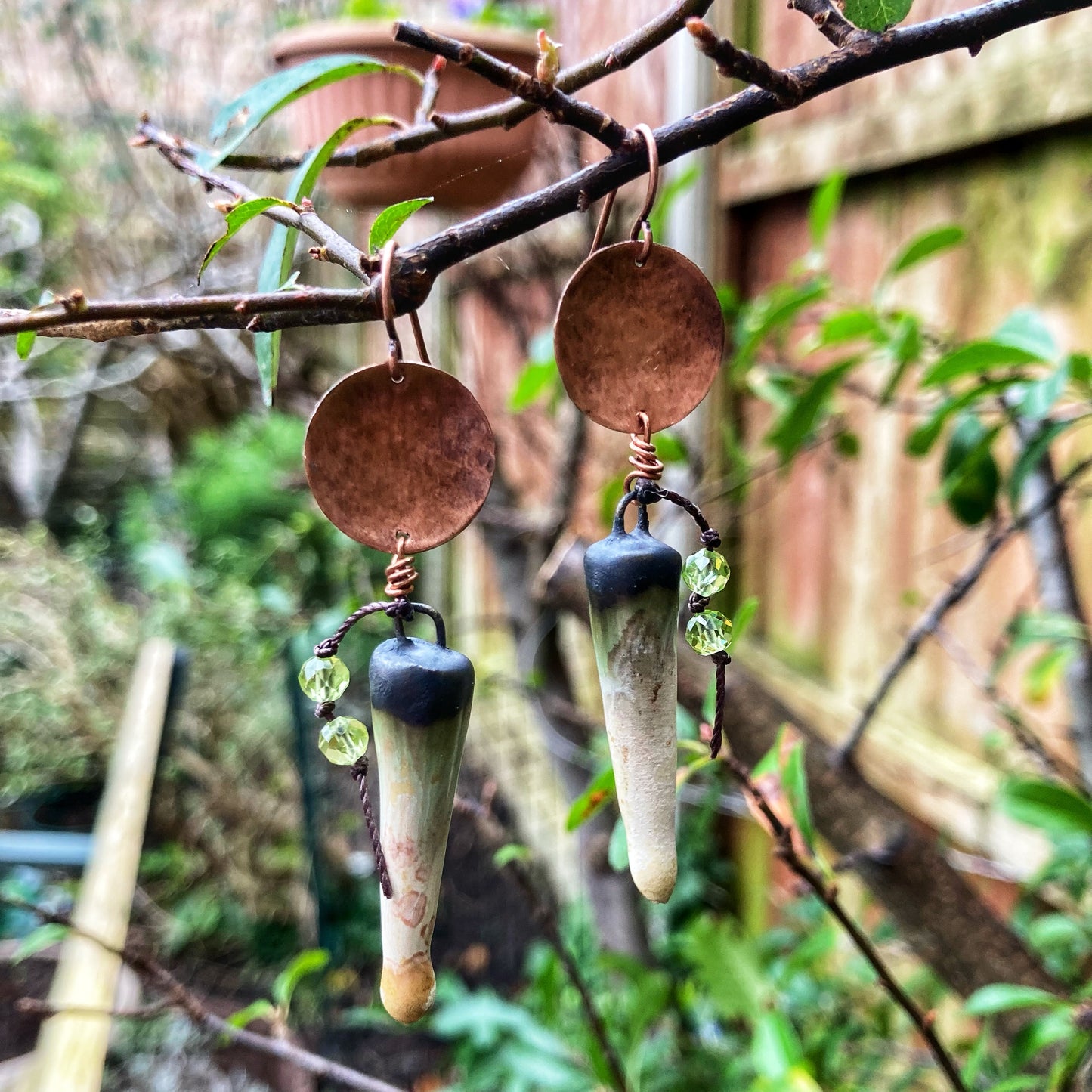 Autumn Ceramic Spike Earrings