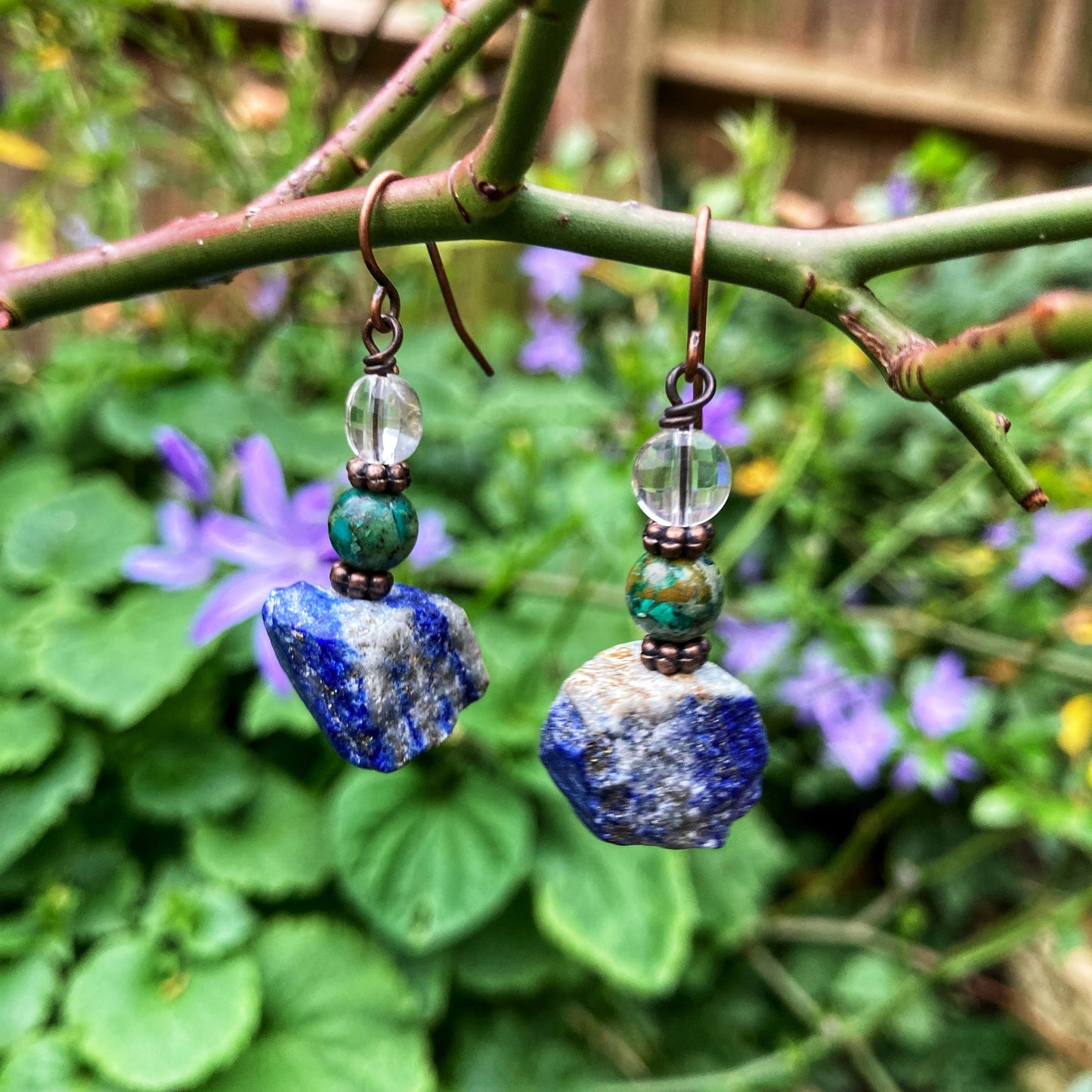 Raw Lapis Lazuli Earrings