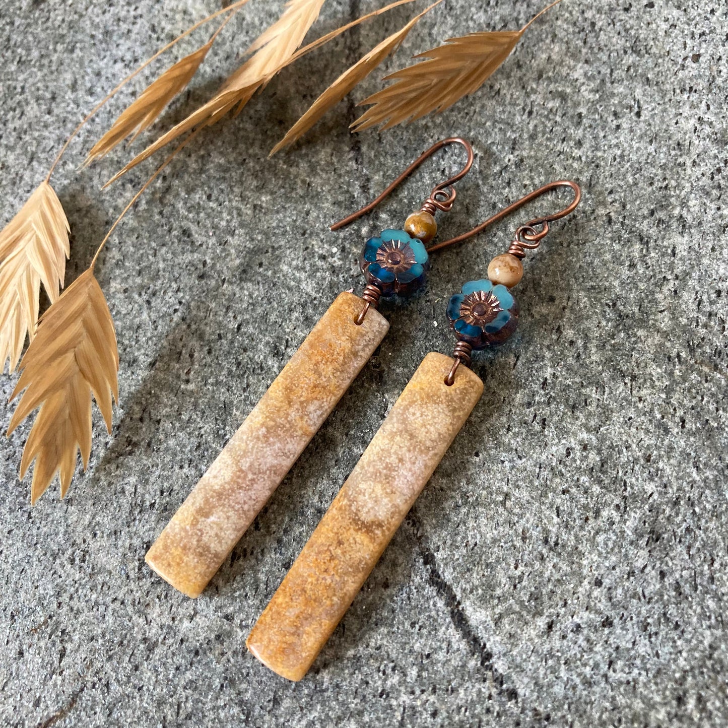 Flowering Fossil Coral Earrings