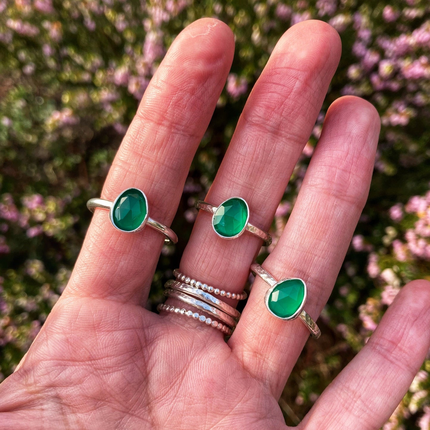 Green with Envy Onyx Rings