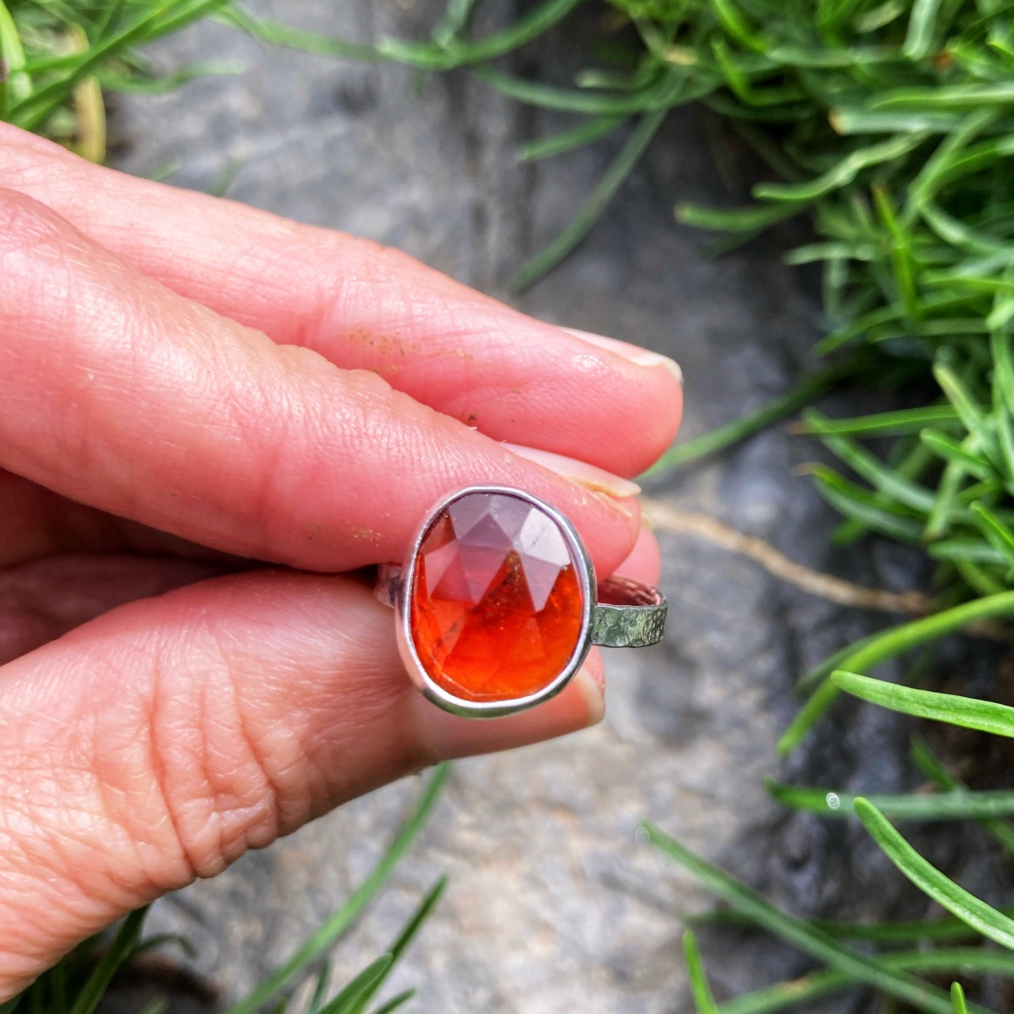 Hessonite Garnet Ring | UK L | US 7 |