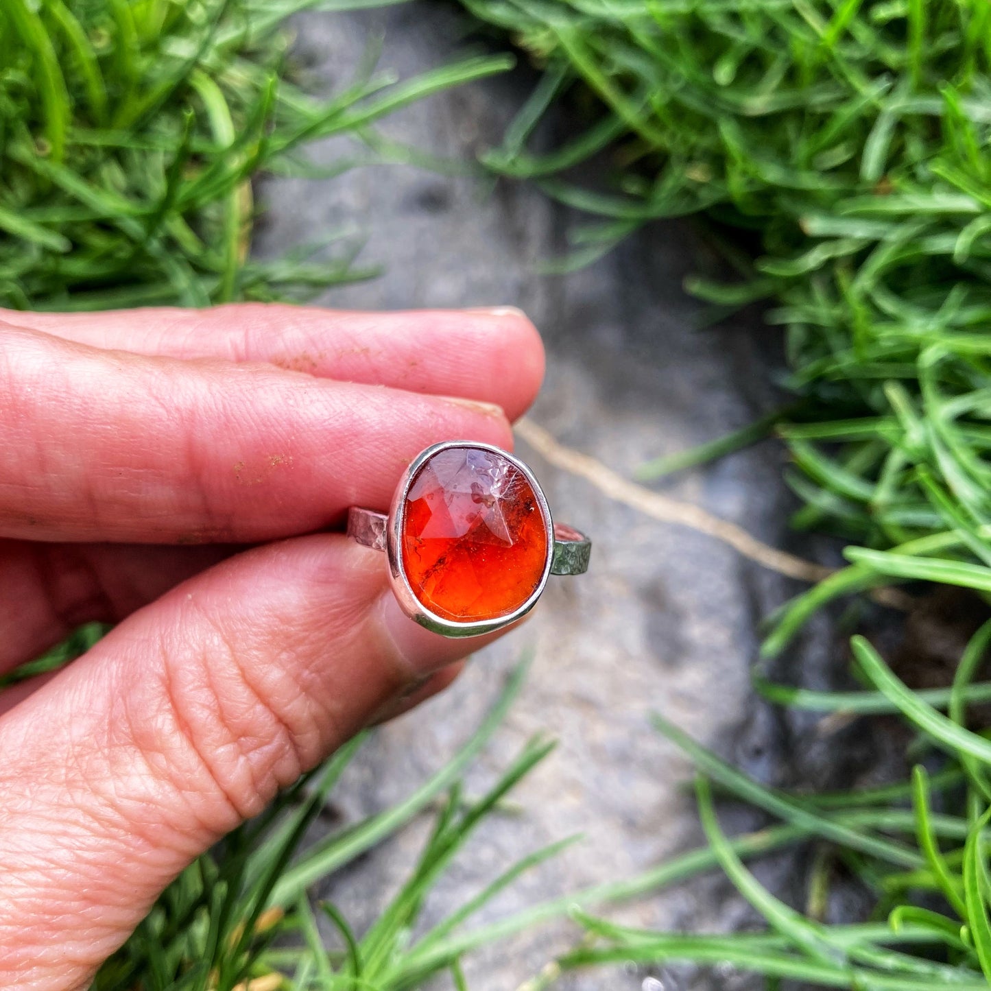 Hessonite Garnet Ring | UK L | US 7 |