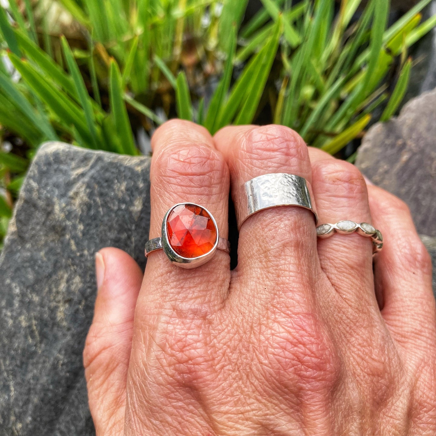 Hessonite Garnet Ring | UK L | US 7 |