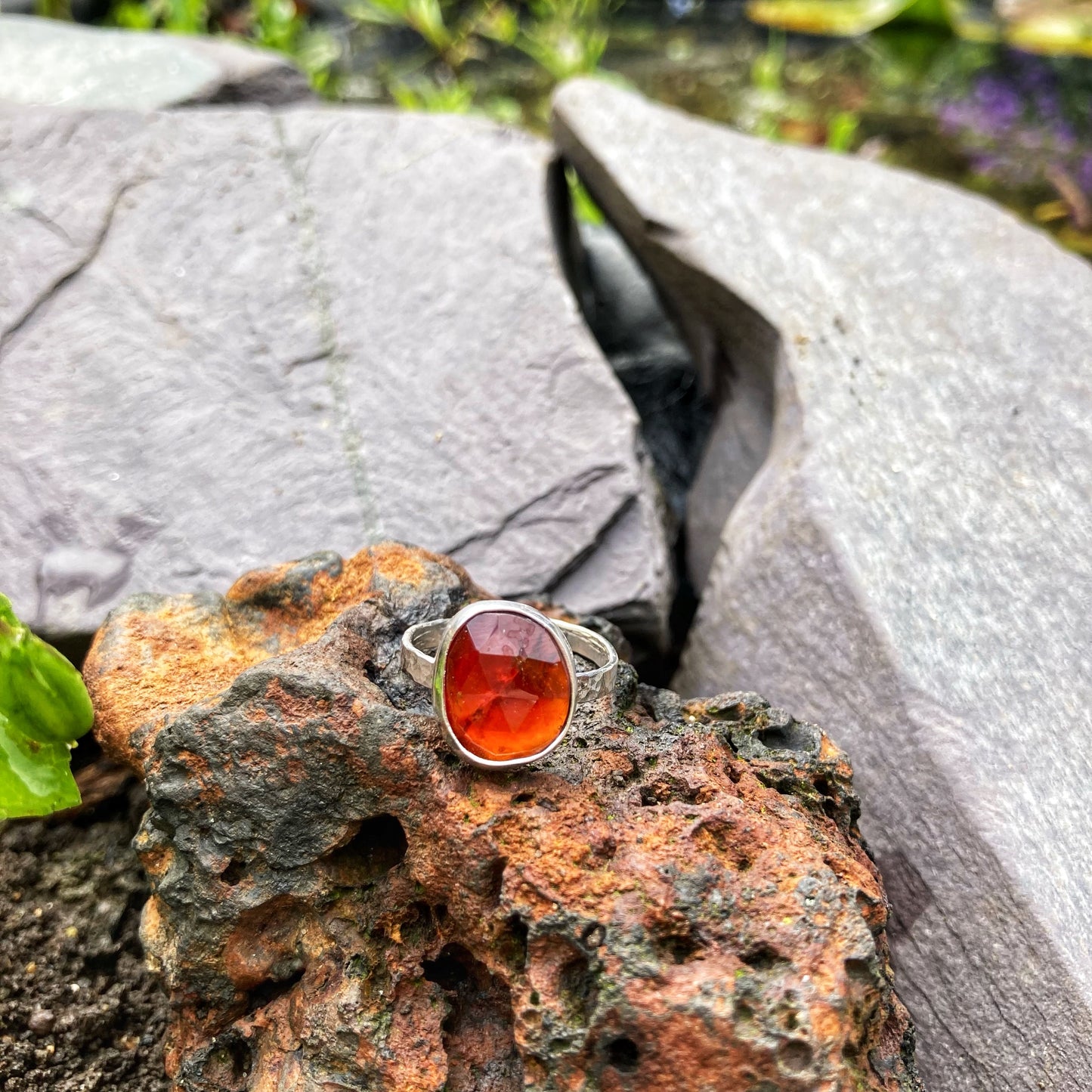 Hessonite Garnet Ring | UK L | US 7 |