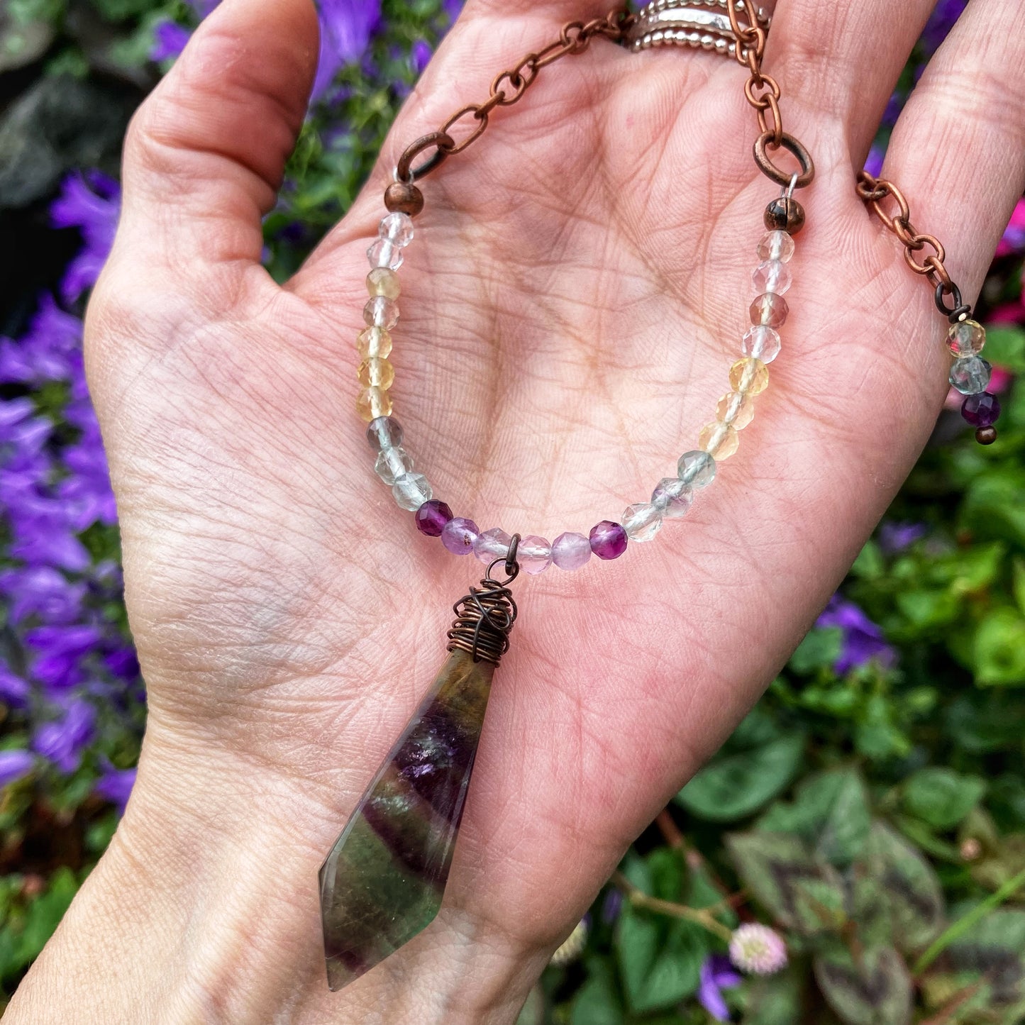 Rainbow Fluorite Necklace