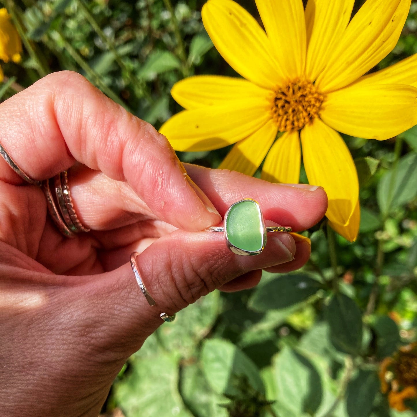 Custom Sea Glass Ring