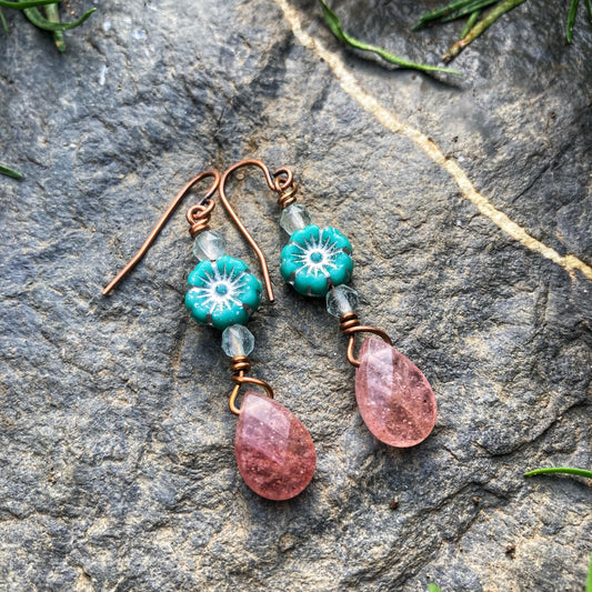 Strawberry Bloom Earrings